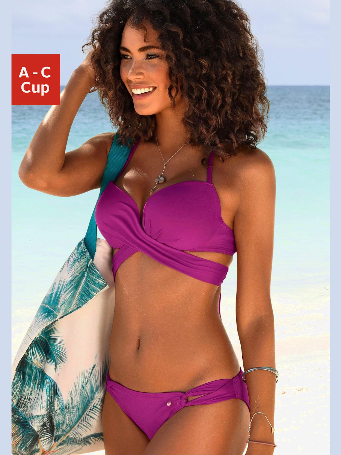 Bikini push-up coloris unis