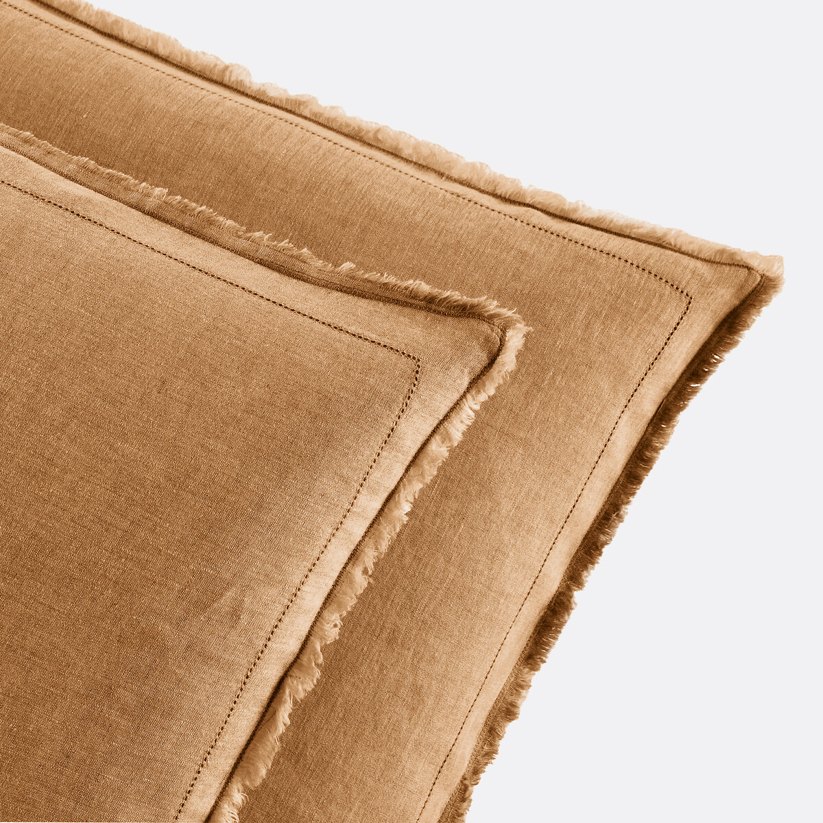 LA REDOUTE INTERIEURS<br>Fronha de linho lavado, ponto escada, Linot