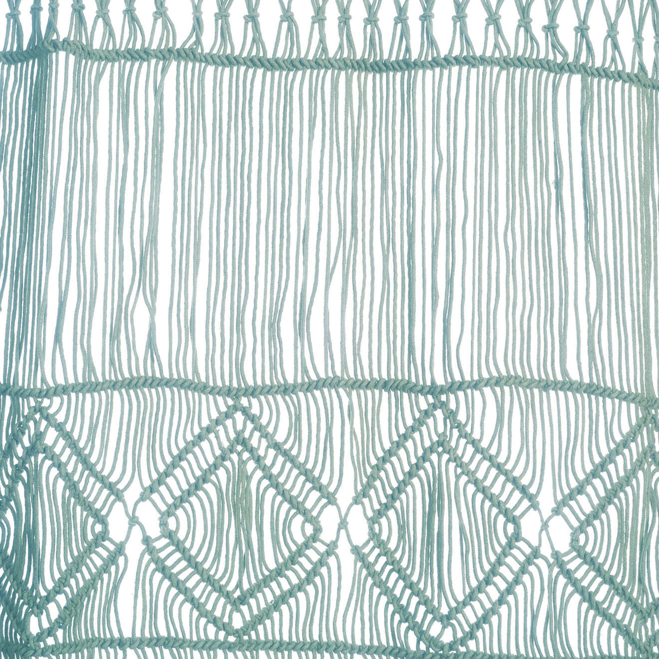 En Fil d'Indienne Rideau /portière en macramé Résille céladon - 100x280 cm