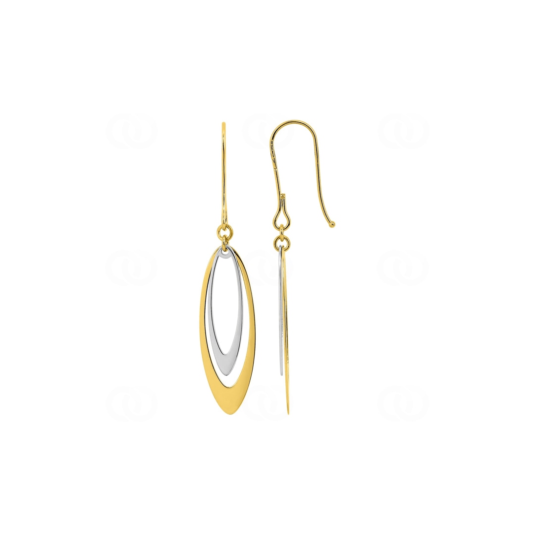 Ohrhänger 750/18 K Gelb-/Weissgold
