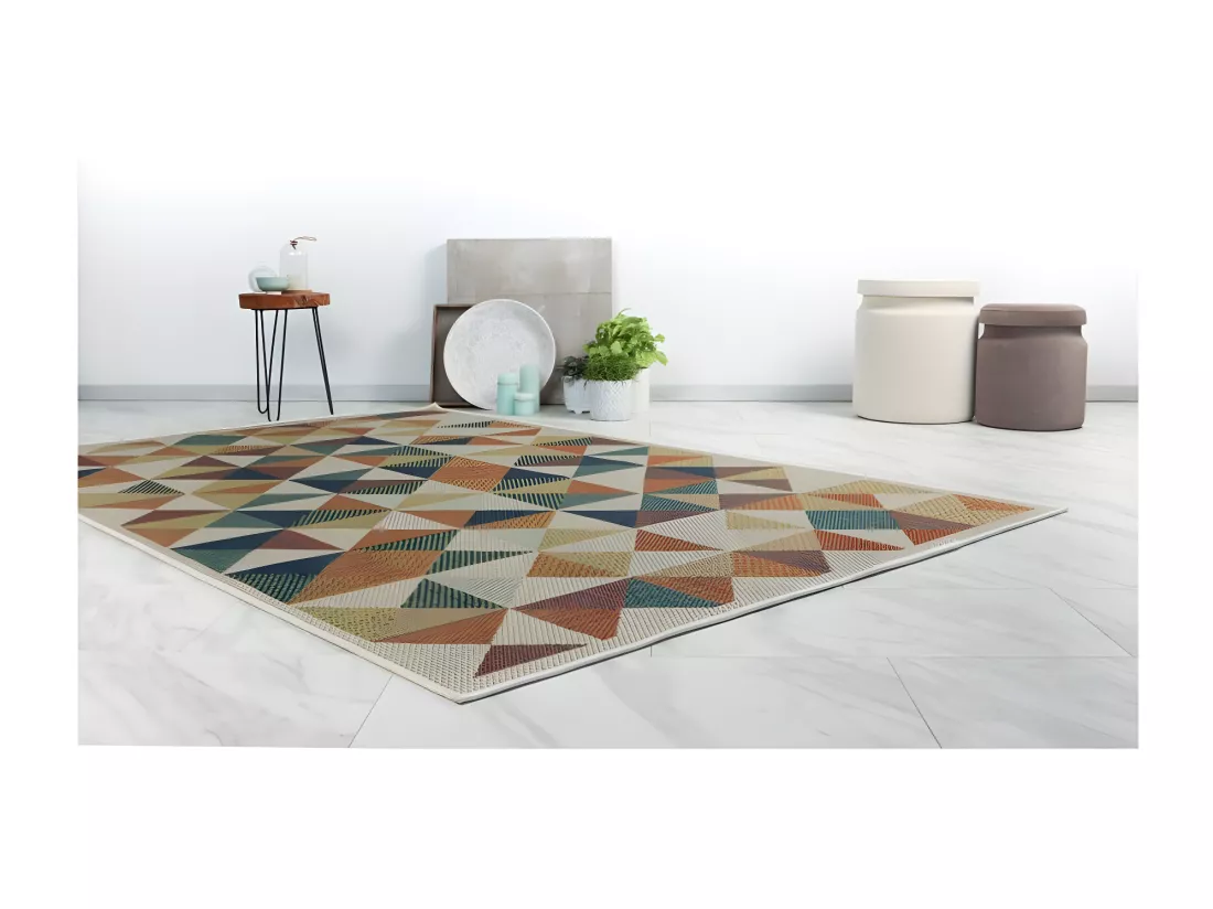 Tapis 290x200cm, design C303I coloris multicolore - Confort et élégance pour votre intérieur