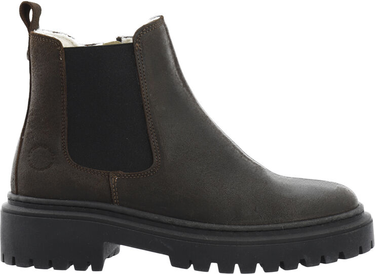 Cashott CASLEA Chelsea Boot Warm Lining Oil Suede Coffee