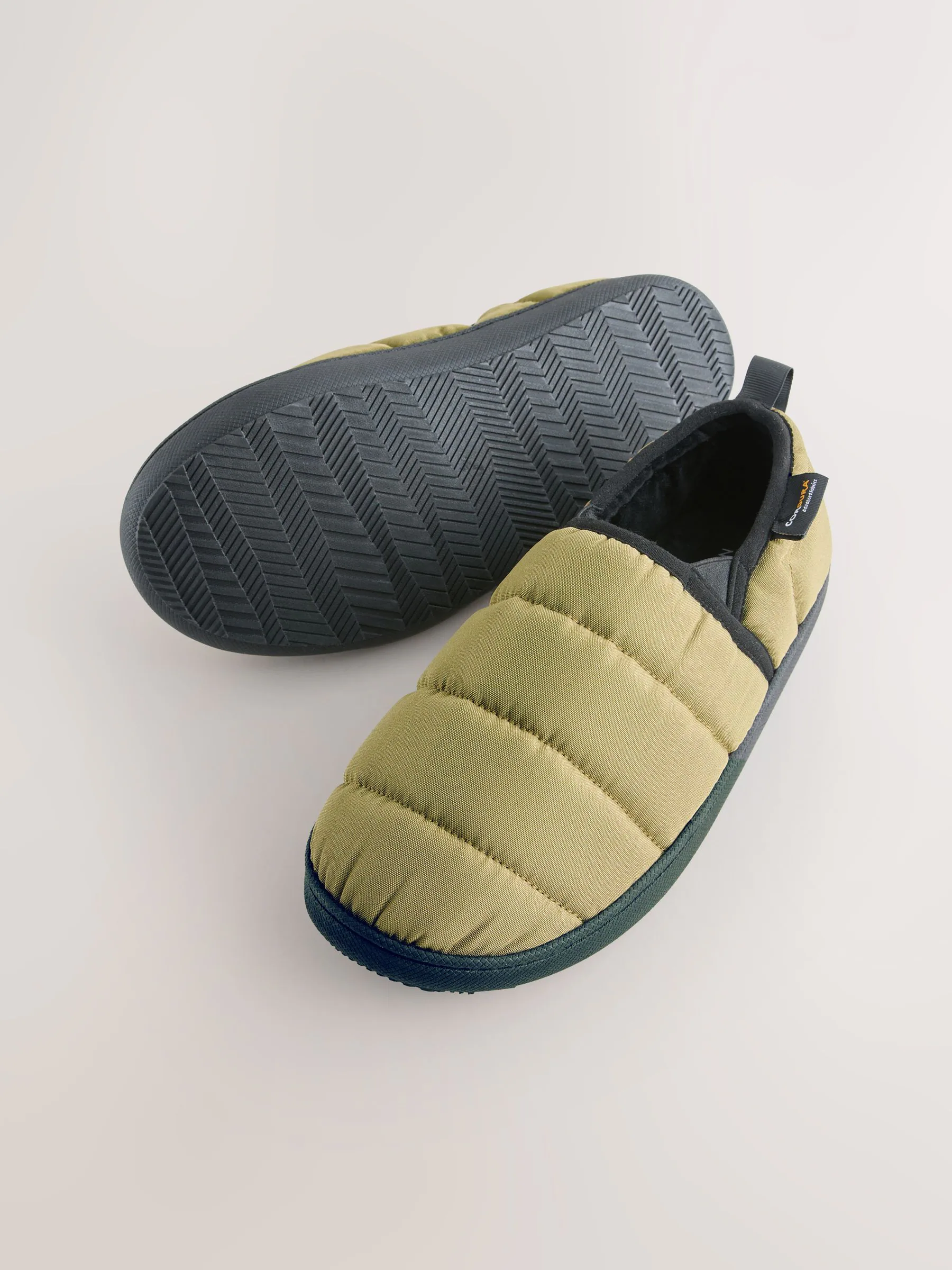 Olijfgroen - Codura Quilted Slippers