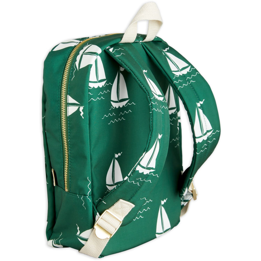 Køb Mini Rodini Green Sailing Boats AOP Rygsæk