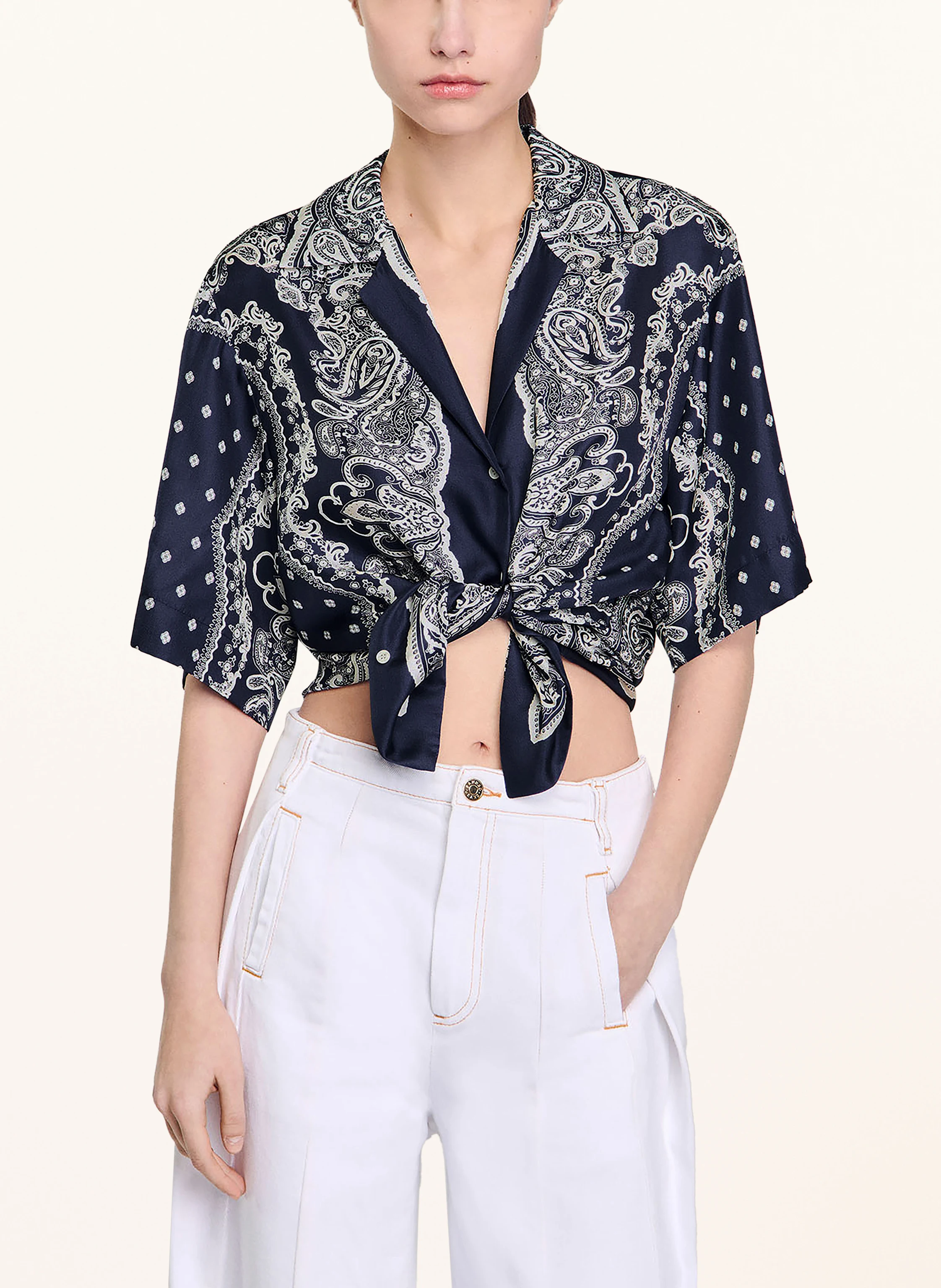 SANDRO Satinbluse