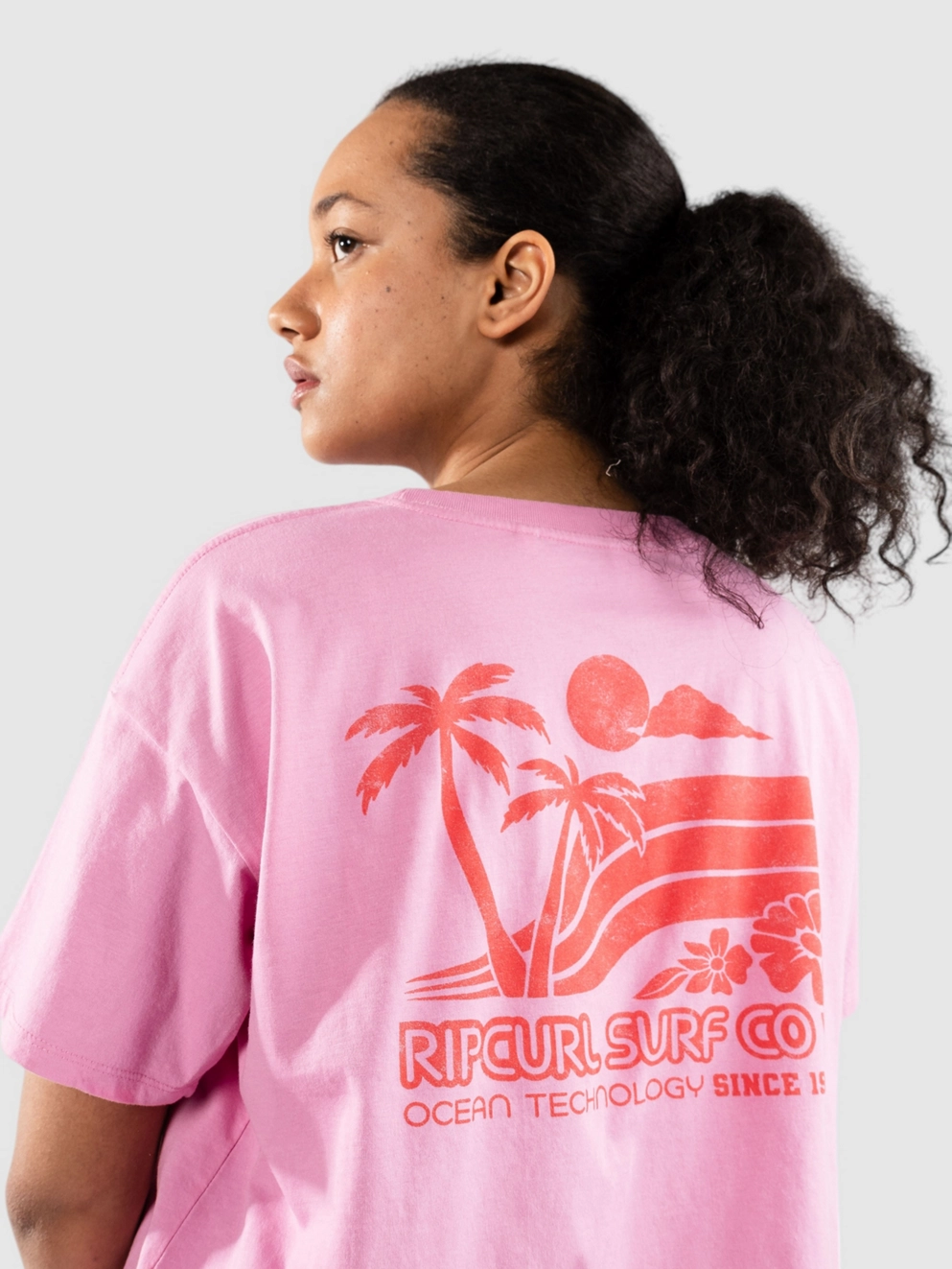 Rip Curl Ocean Tech Relaxed T-Shirt pink
