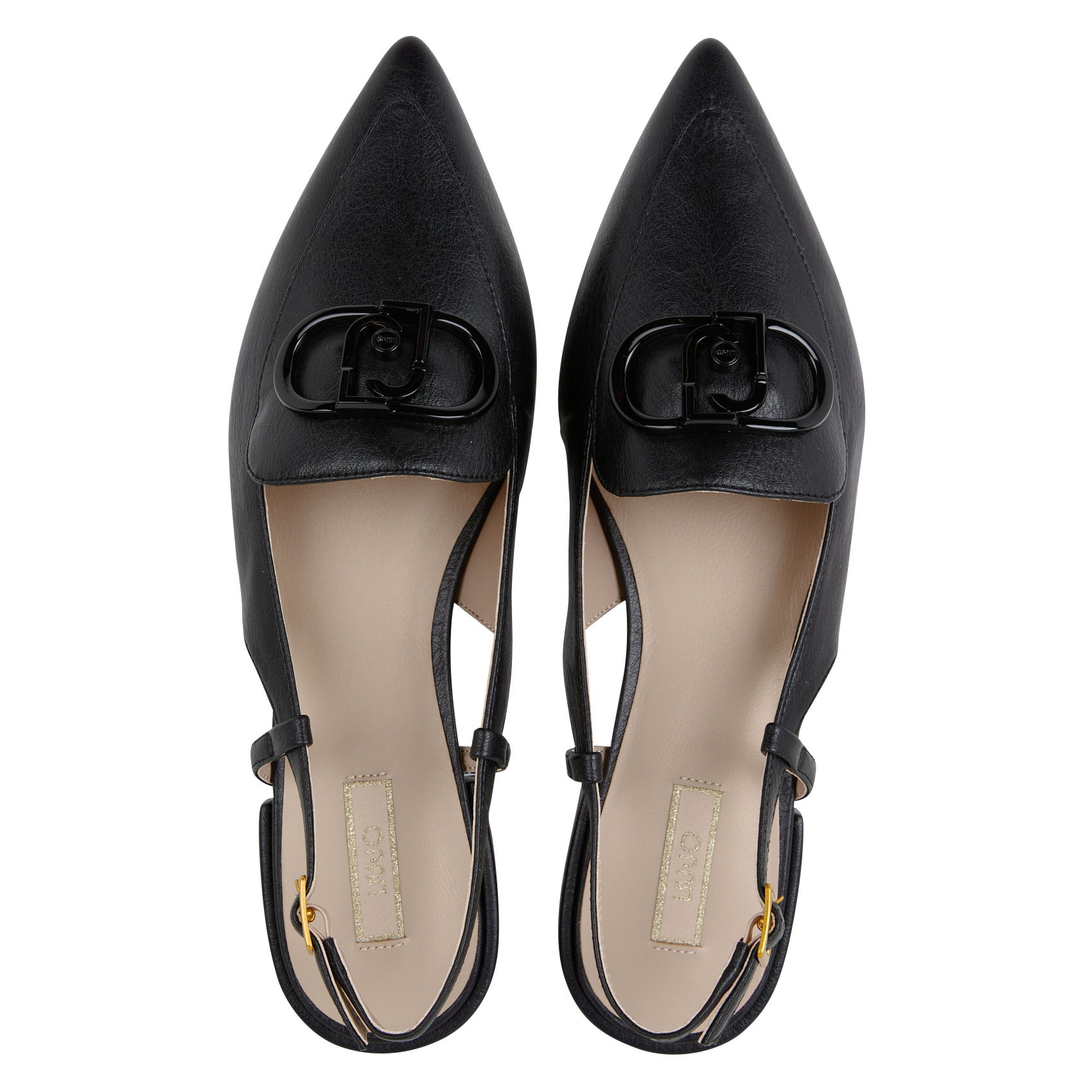 VIOLA 14 - Ballerines slingback en cuir | Noir
