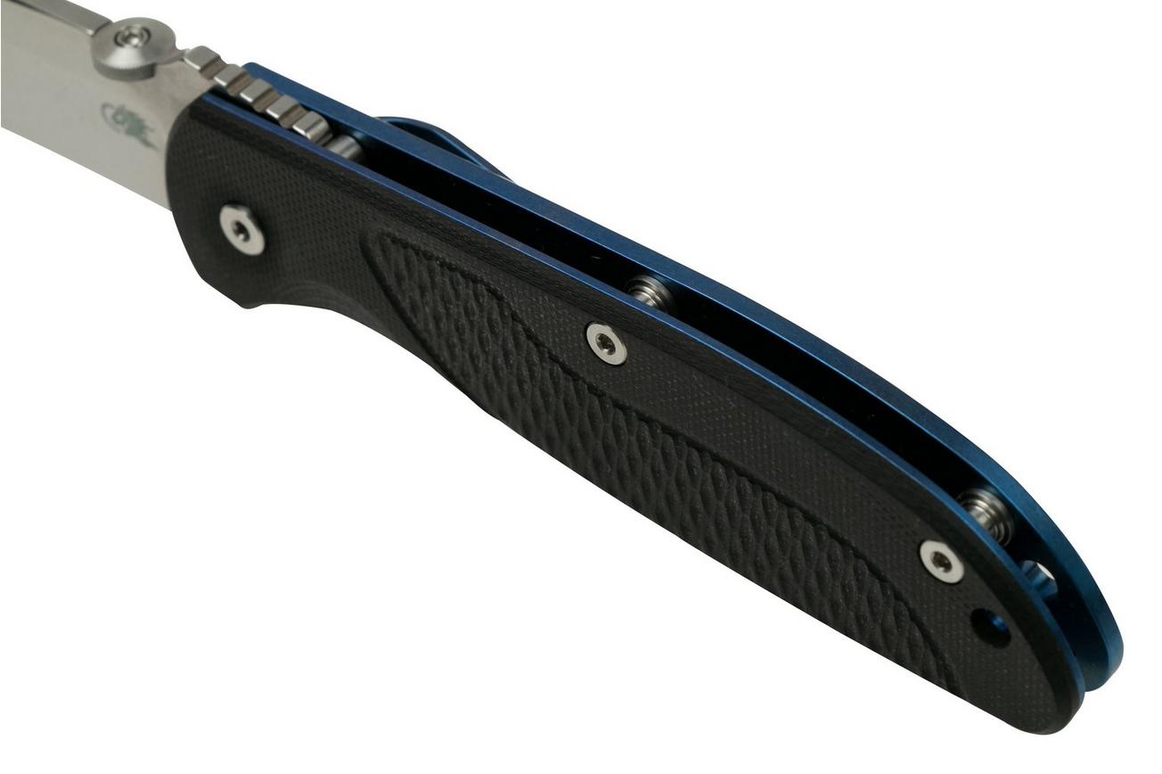 Rick Hinderer FireTac Spanto Stonewash, Blue Black G10, zakmes