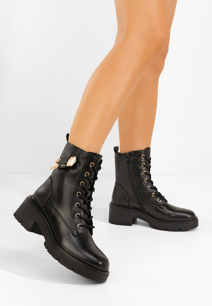 Bottines rangers femme noirs Alden