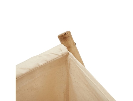 VIDAXL - Panier à linge blanc crème 41,5x36x63,5 cm bambou
