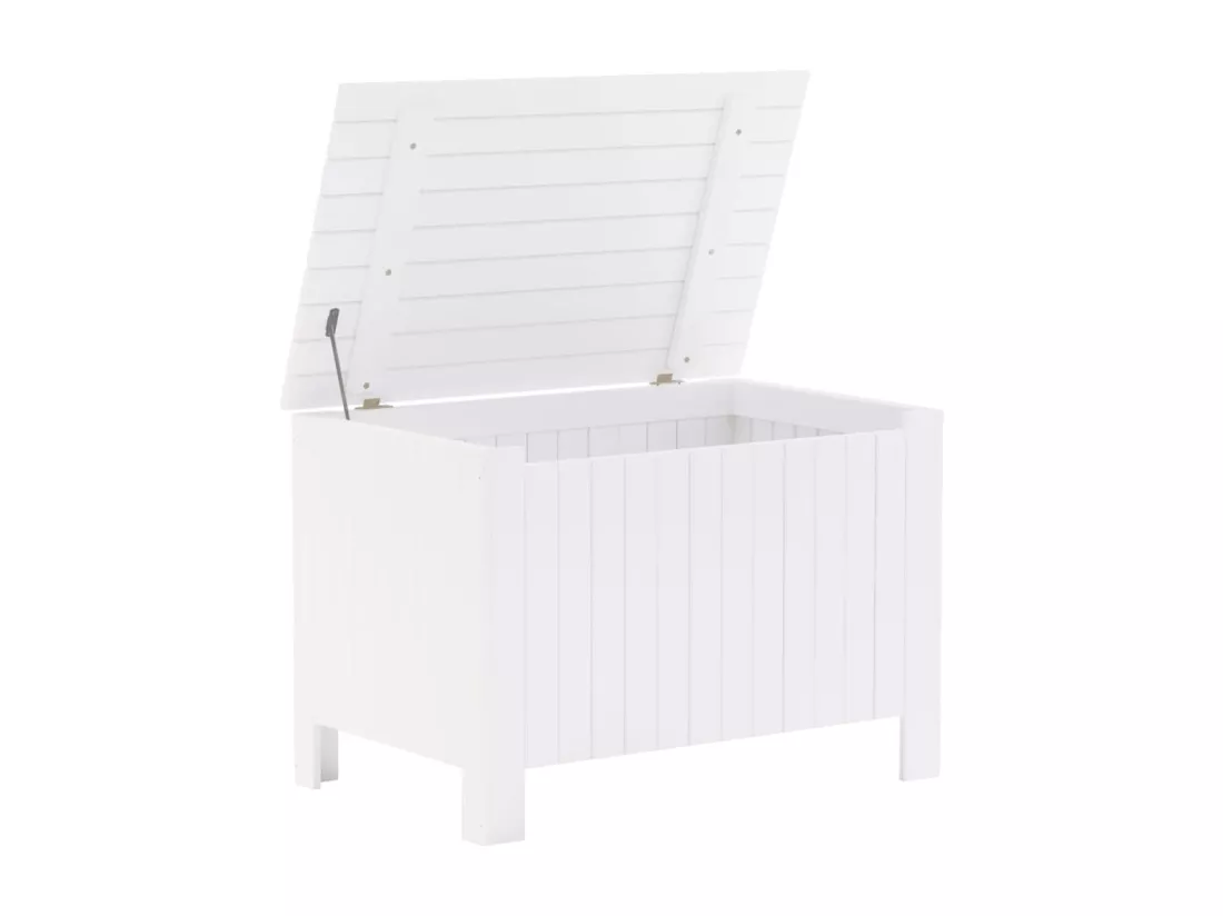Boîte de rangement avec couvercle RANA blanc bois massif de pin
