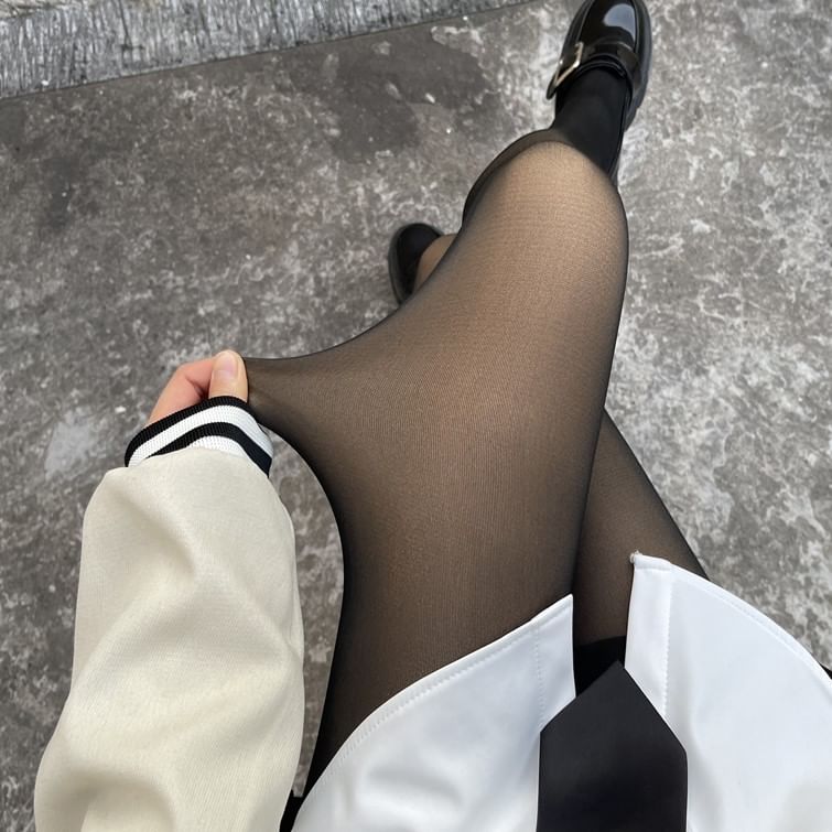 Gentiana - Transparante panty's / stijgbeugelleggings
