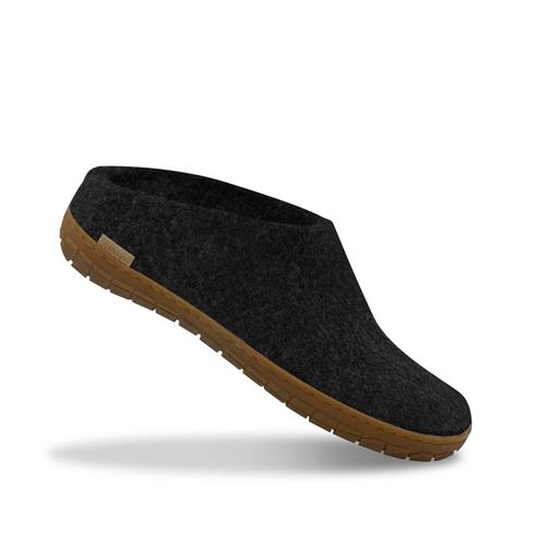 Glerups Slip-on Hjemmesko, Charcoal, 38