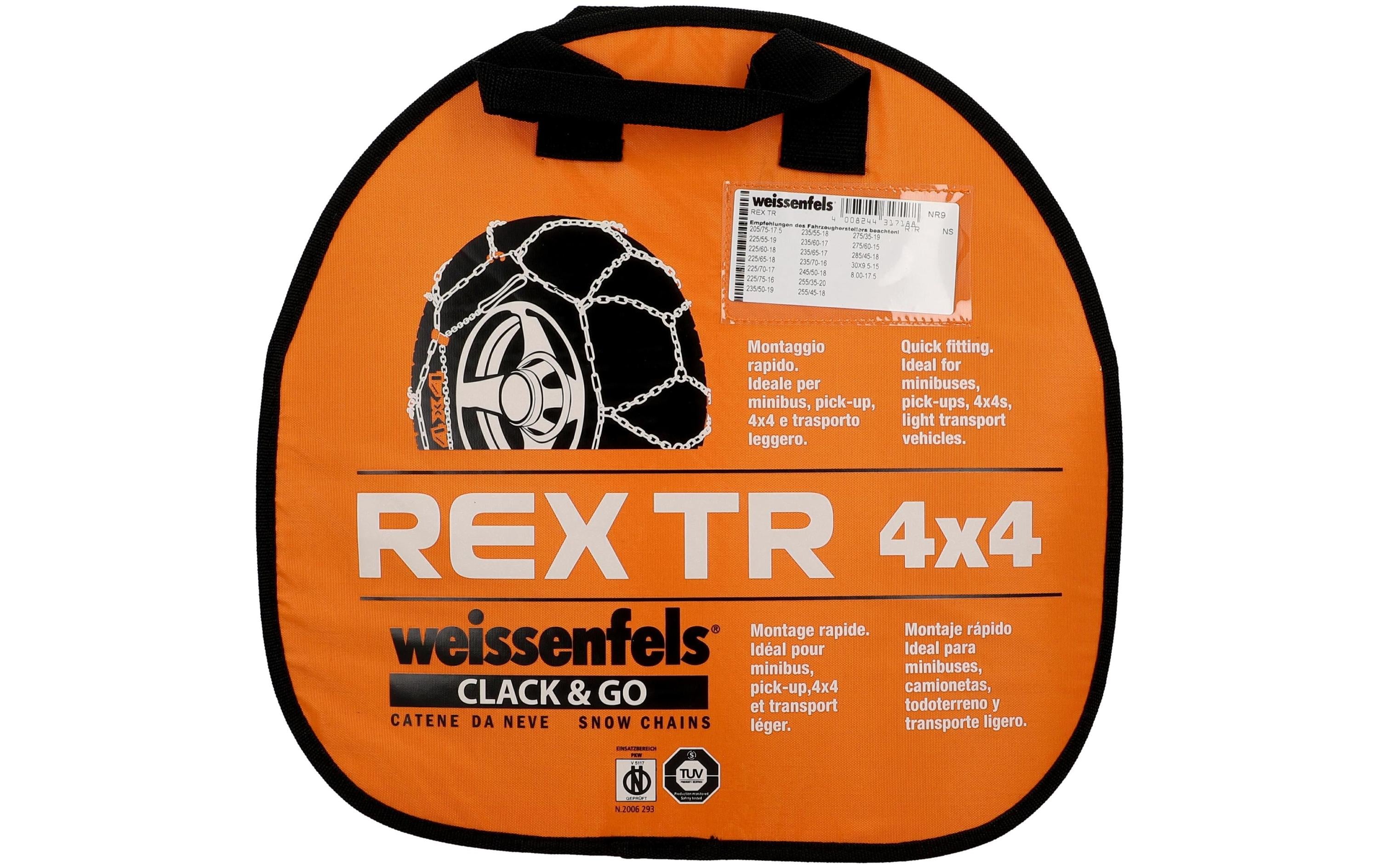 Stahlschneekette Rex TR 4 x 4 Gruppe 9<br>Schneeketten mit professioneller Leistung