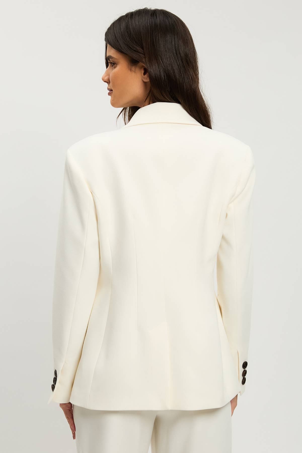 KarenMillen Blazer Ajusté Petite Taille Cintré Stretch Compact À Simple Boutonnage