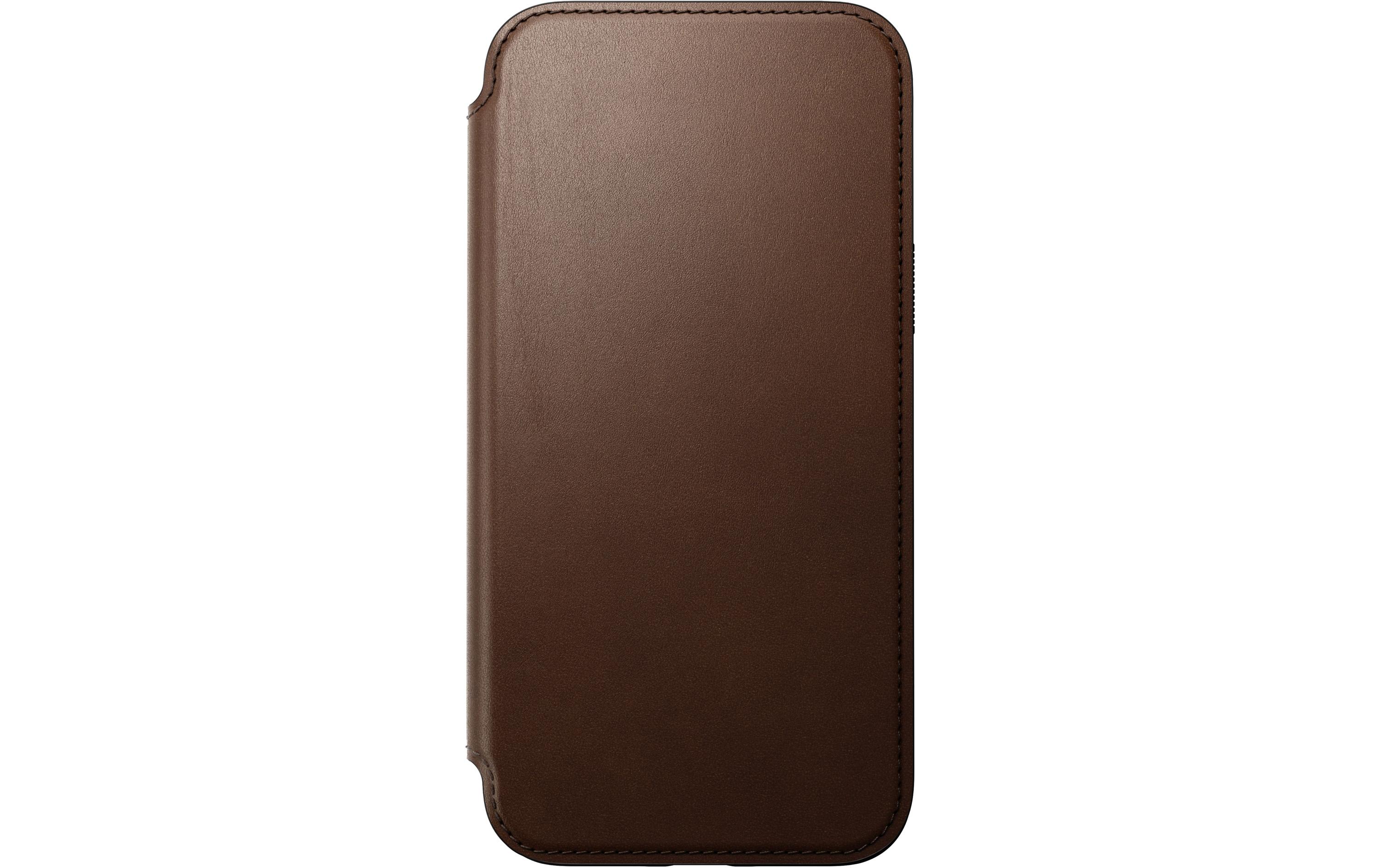 Book Cover Modern Leather Folio iPhone 15 Plus BraunModernes Leder Folio für das Apple iPhone 15 Plus