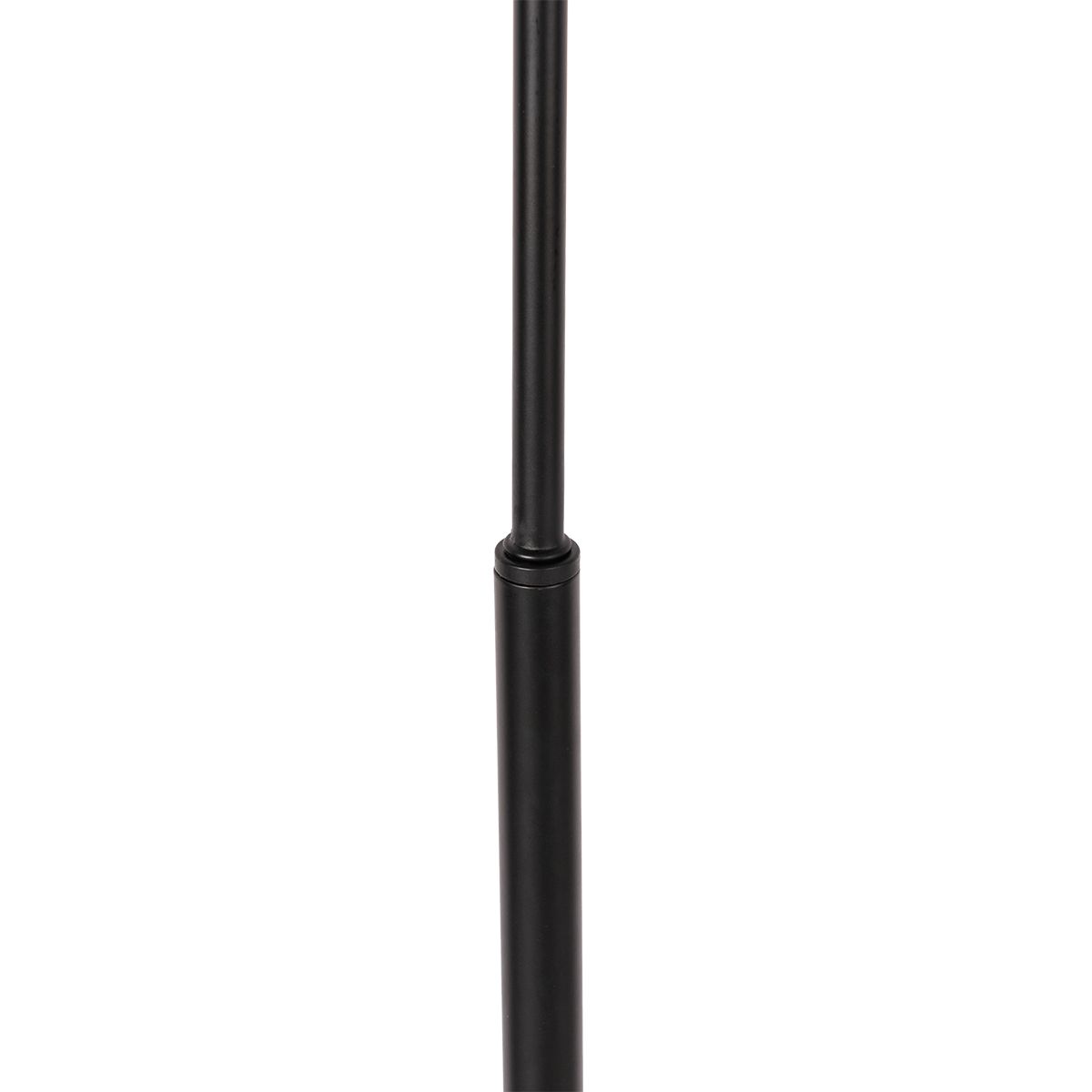 Smart vloerlamp zwart met messing en amber glas incl. Wifi G95 - Zuzanna