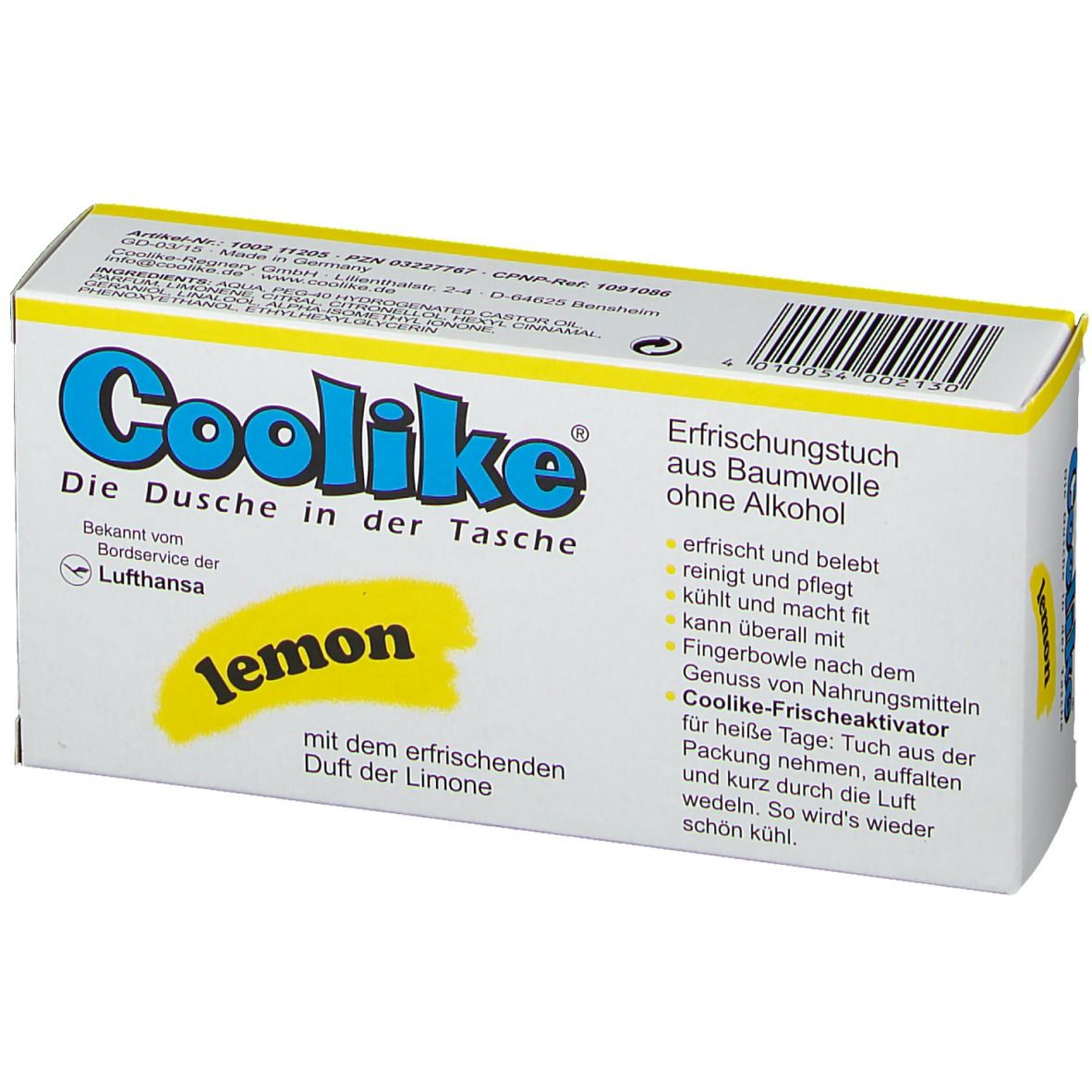 Coolike® Feucht Tücher lemon Baumwolle
