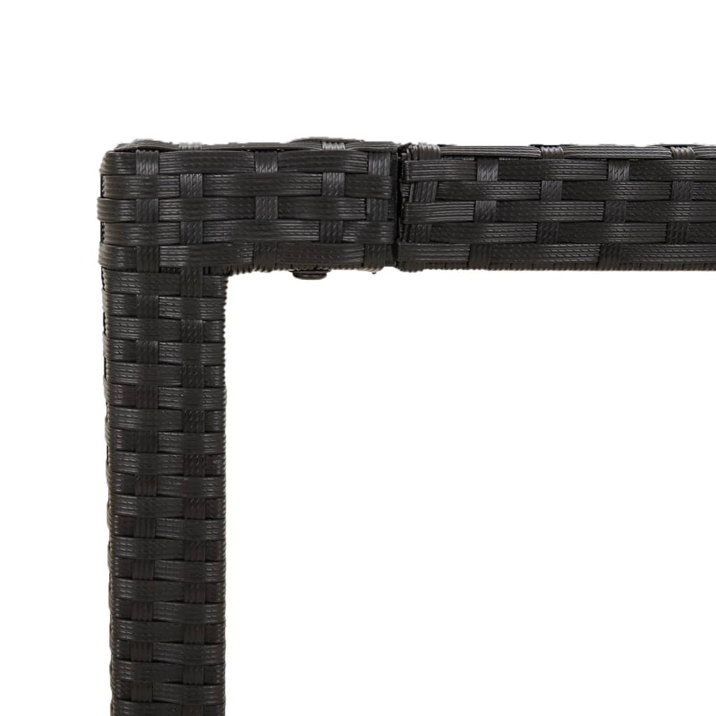 Mobilier à dîner de jardin et coussins 5 pièces noir résine tressée