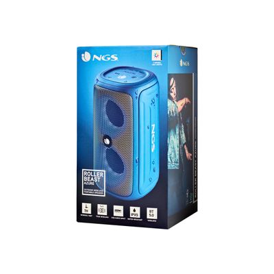 NGS Roller Beast - Mini enceinte sans fil - Bluetooth - 32 Watt - azur