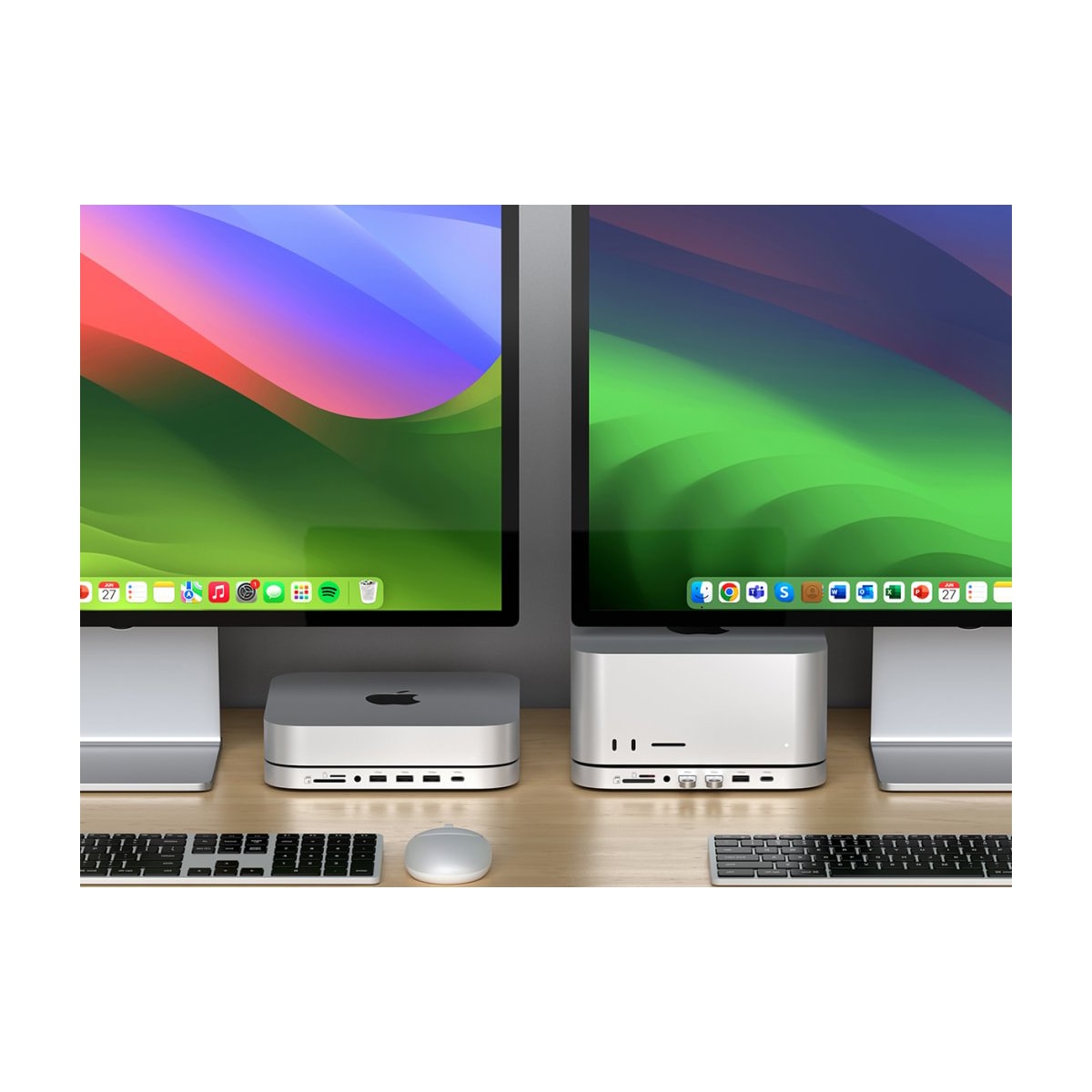 Satechi Mac mini/Studio dokkingstasjon (sølv)