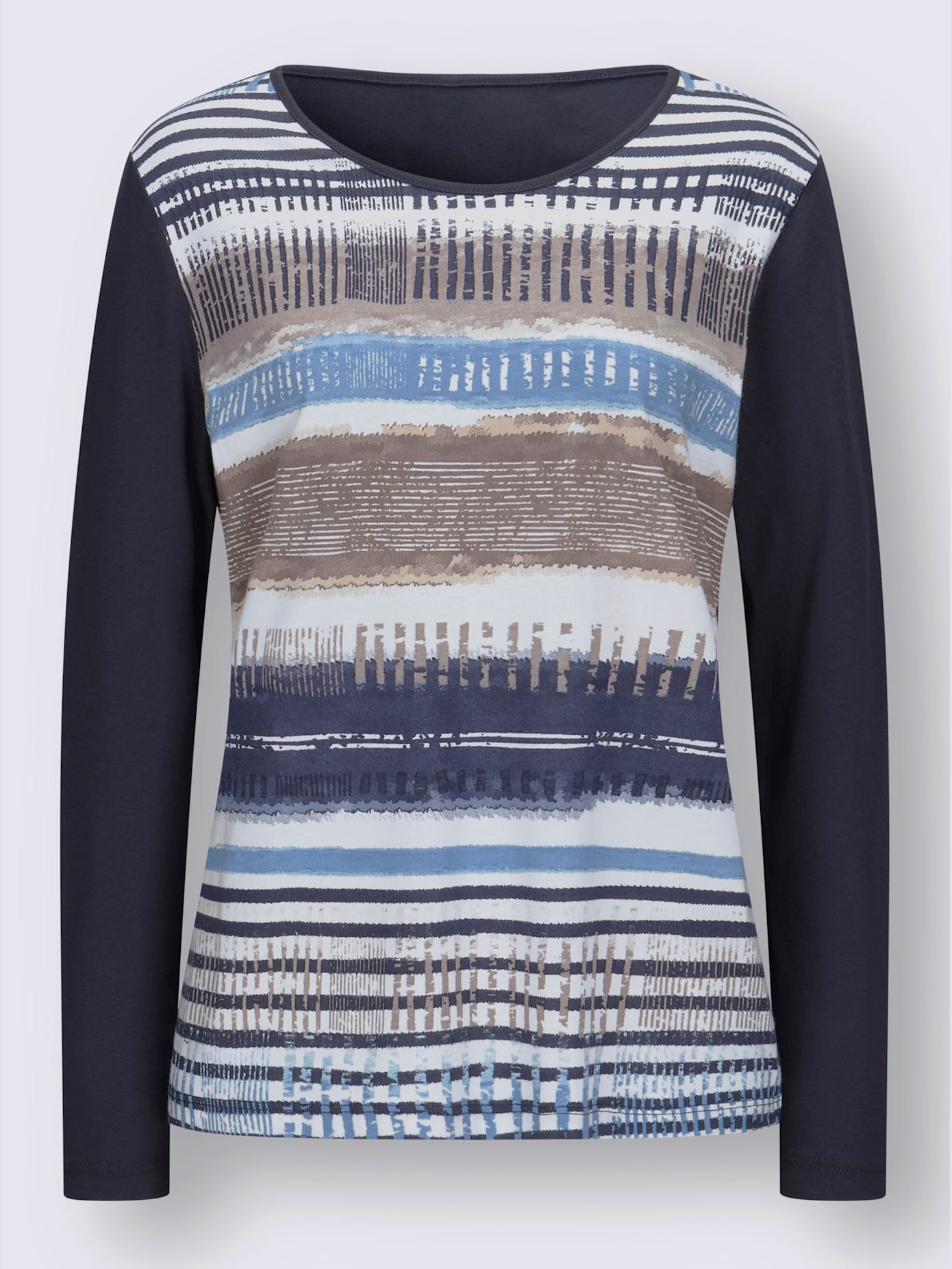 T-shirt avec un imprimé tendance et manches longues