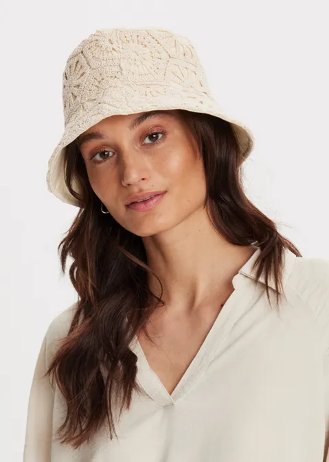 Kanten bucket hat off-white (ECRU)