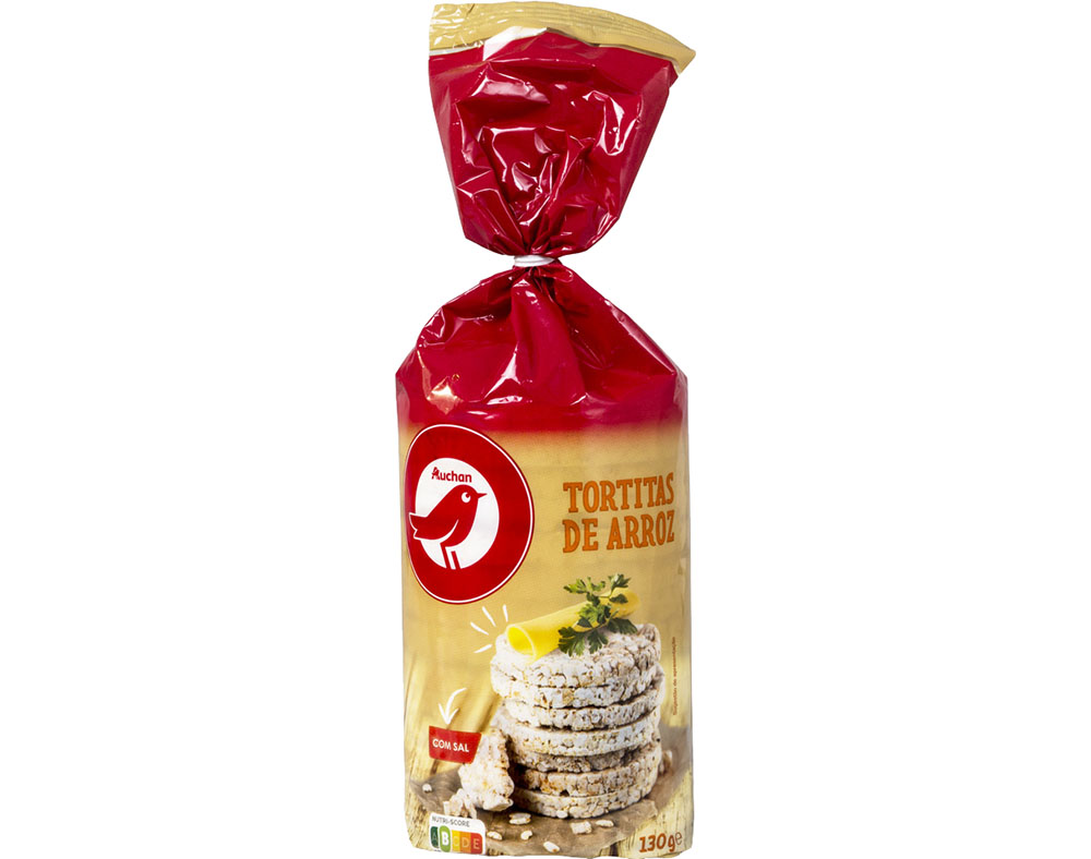 TORTITAS AUCHAN ARROZ COM SAL 130G