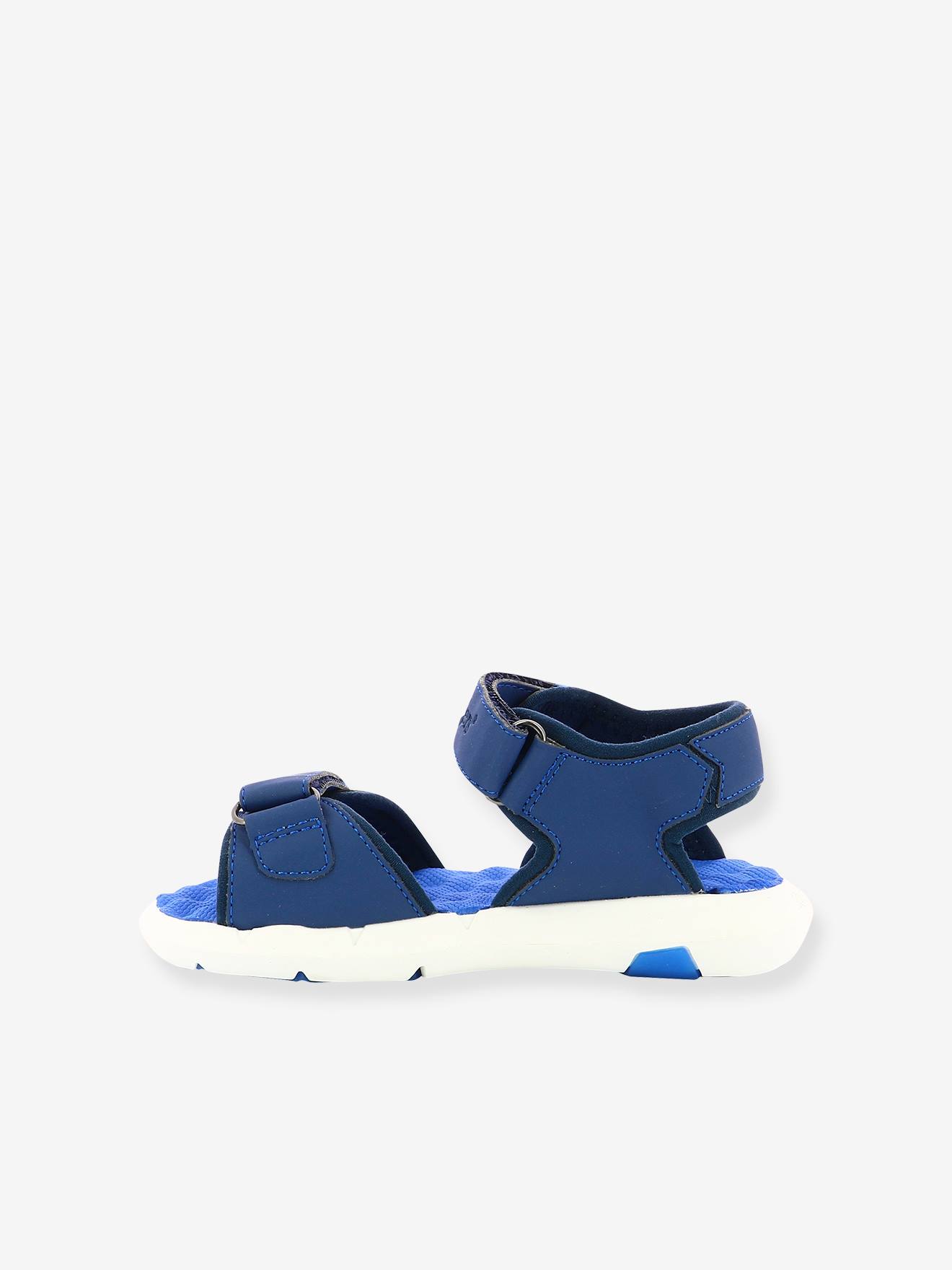 Sandálias infantis KICKERS® Jumangap azuis com fecho de velcro