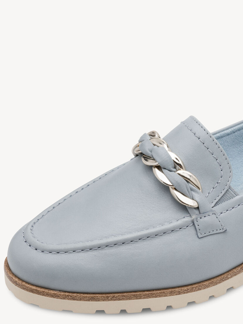 Leren Instappers - blauw