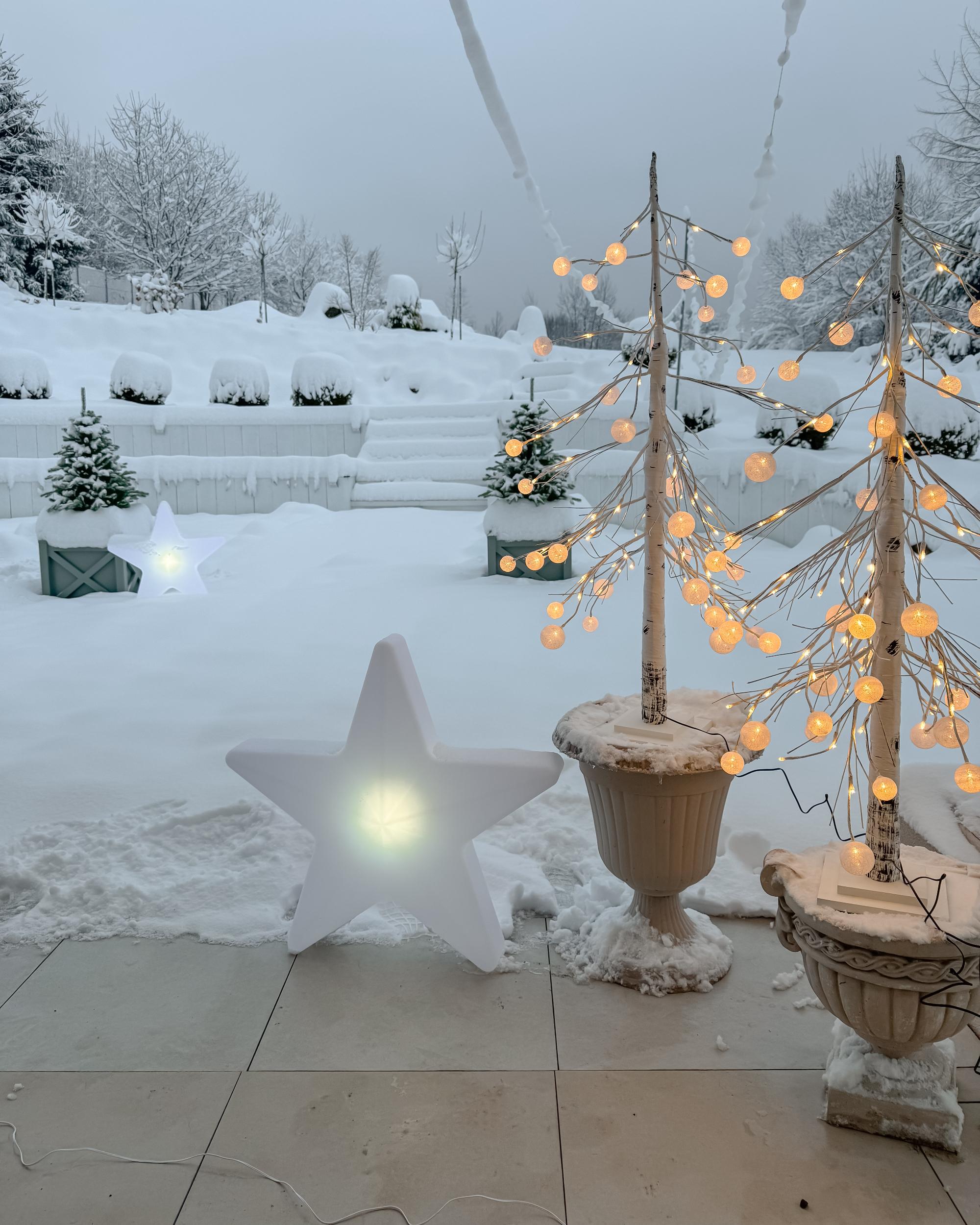 LED staande lamp voor buiten OLSAN Ster 76 cm Wit