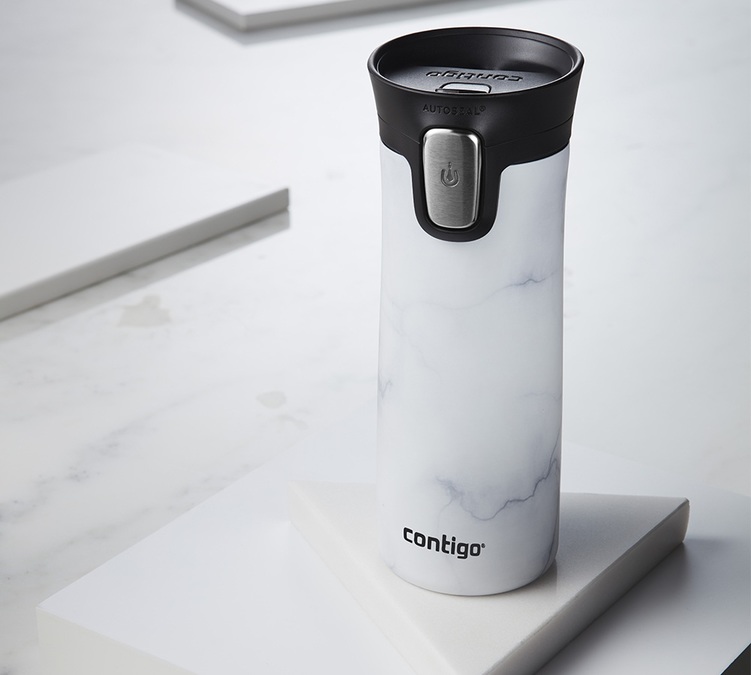 Travel Mug Couture Autoseal White Marble 42cl - CONTIGO