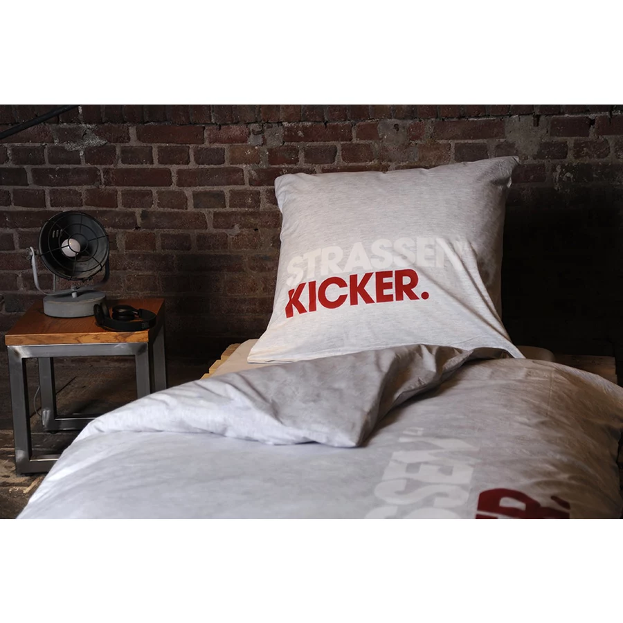 HERDING Bettwäsche Strassenkicker grau-rot 135 x 200 cm