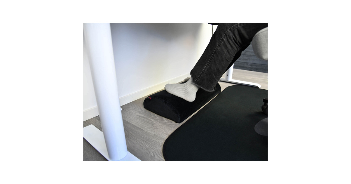 ArozziFootrest - Velvet - Black voetensteun  (Zwart)