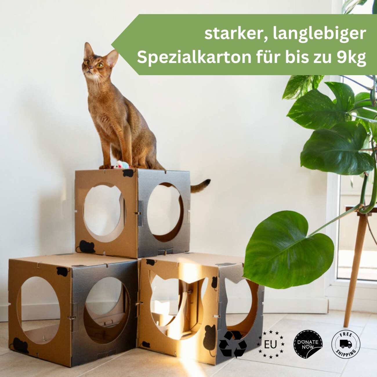 DoPetMe Katzenhaus Kitten Castle - schwarz