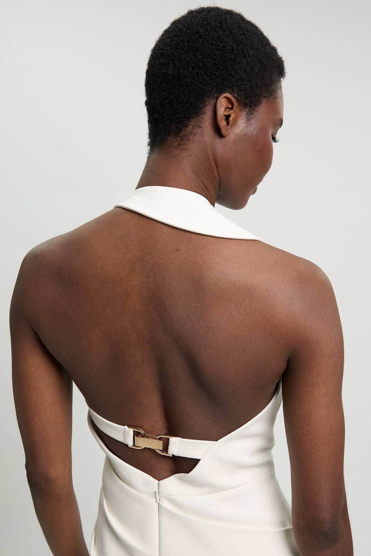 KarenMillen Robe Longue Ajustée En Tissu Stretch Compact Avec Détails De Finition