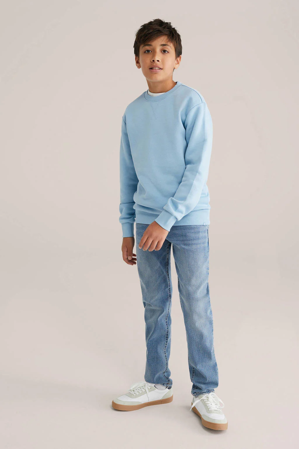 WE Fashion Blue Ridge waist regular fit jeans light blue denim