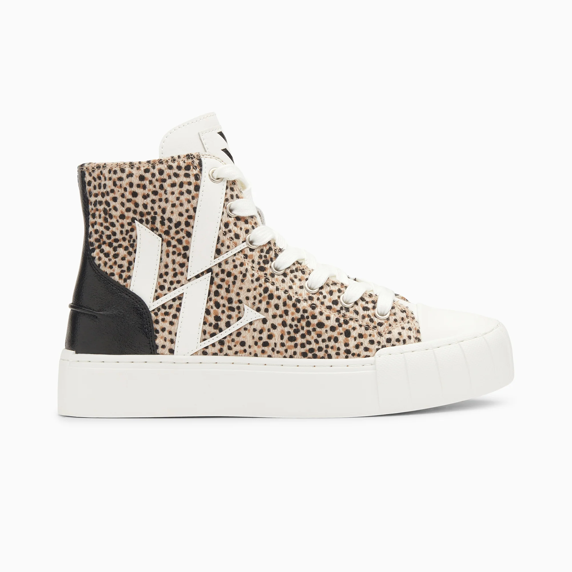 Sneakers-Baskets monogramme Pina montantes guépard effet poulain