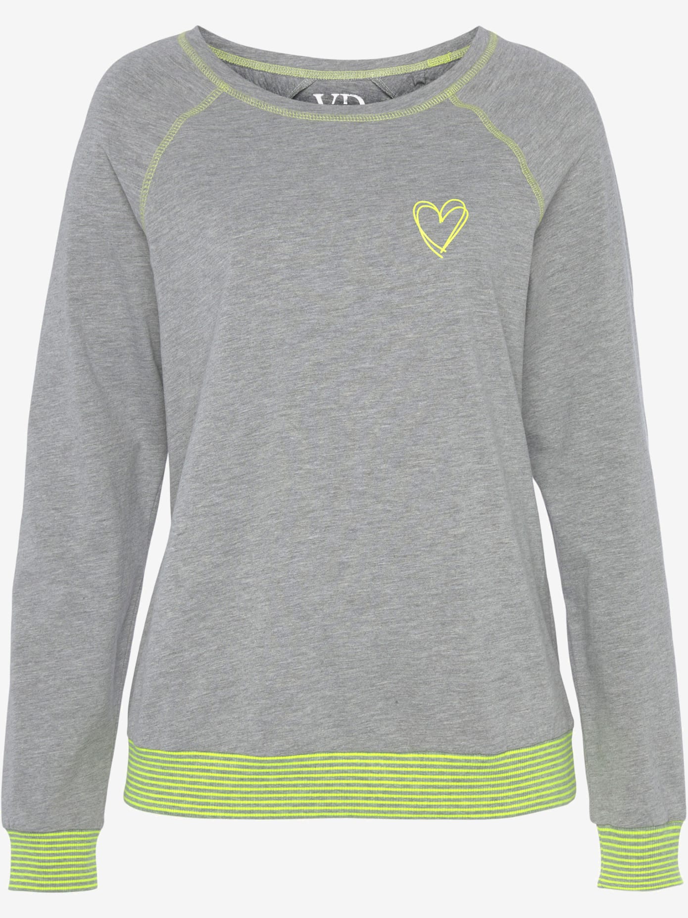 Pyjama avec bords-côtes en fils teintés couleur fluo