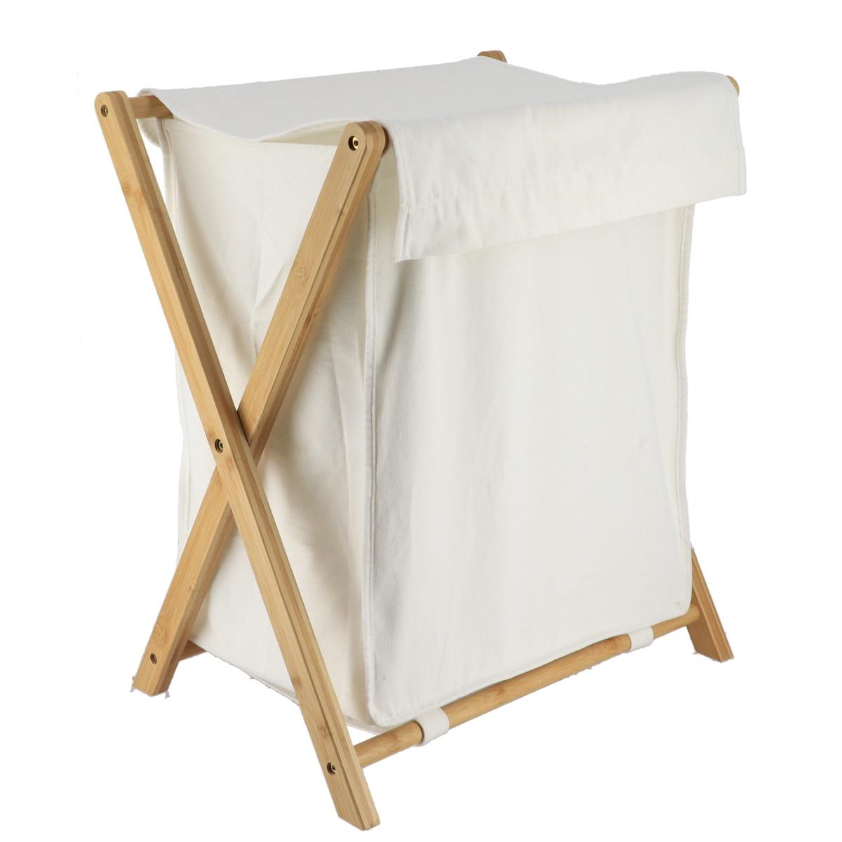 PANIERE A LINGE PLIABLE BAMBOU 54L NATUREL BAMBOU
