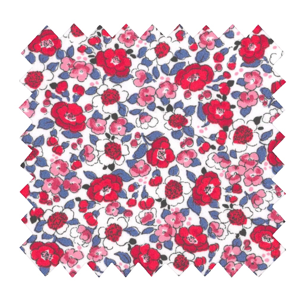 Coupon Tissu 50 Cm Rouge Corolle