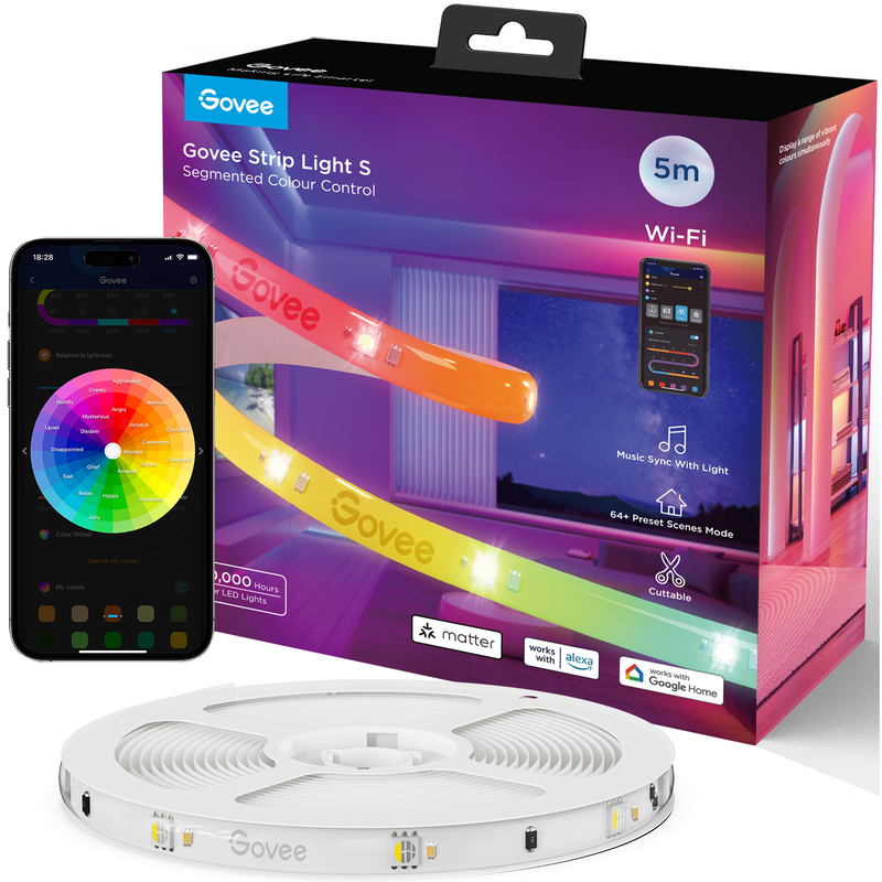 Govee LED-Leuchtstreifen, 5 m, weiss