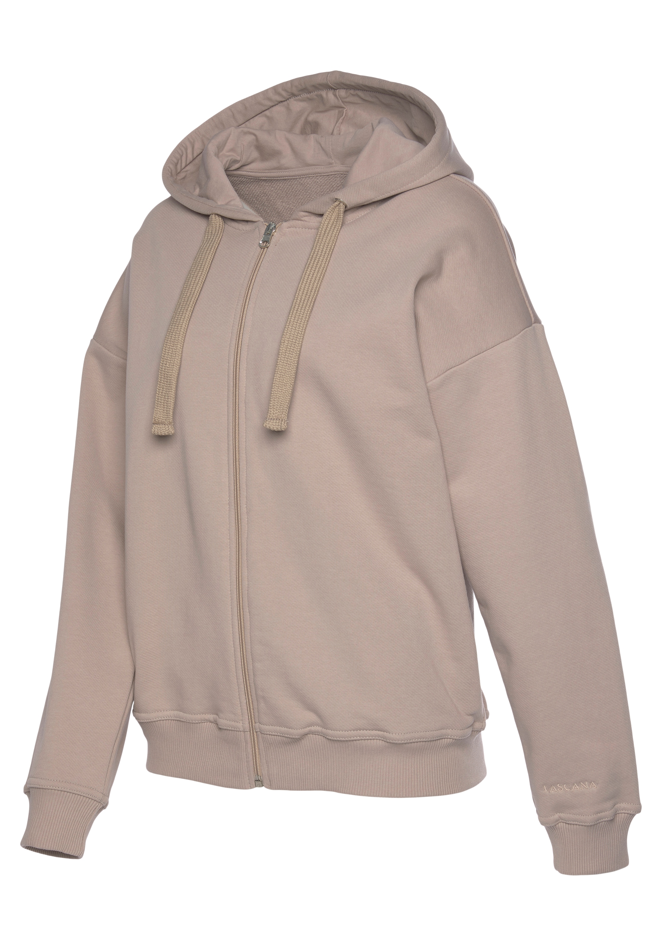 LASCANA Sweatjacke , aus organischer Baumwolle, Loungewear