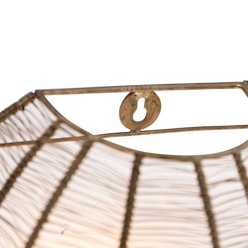 Industriële wandlamp brons met zwart - Dong