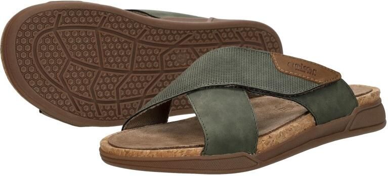 Rieker 27070-54 heren slippers groen