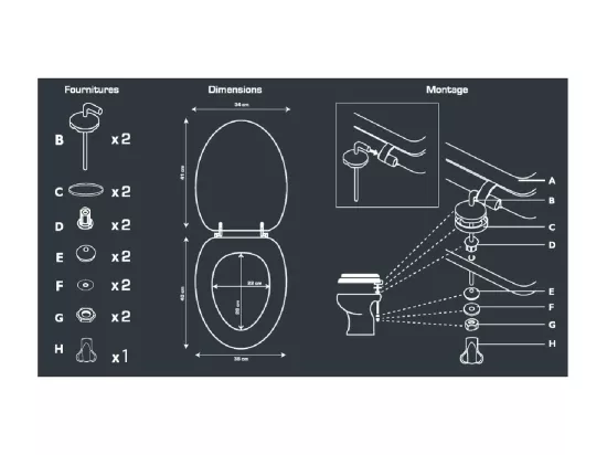 Abattant WC effet bois FJORDY