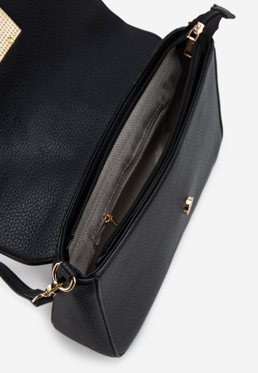 Sac bandoulière femme noire Leiana