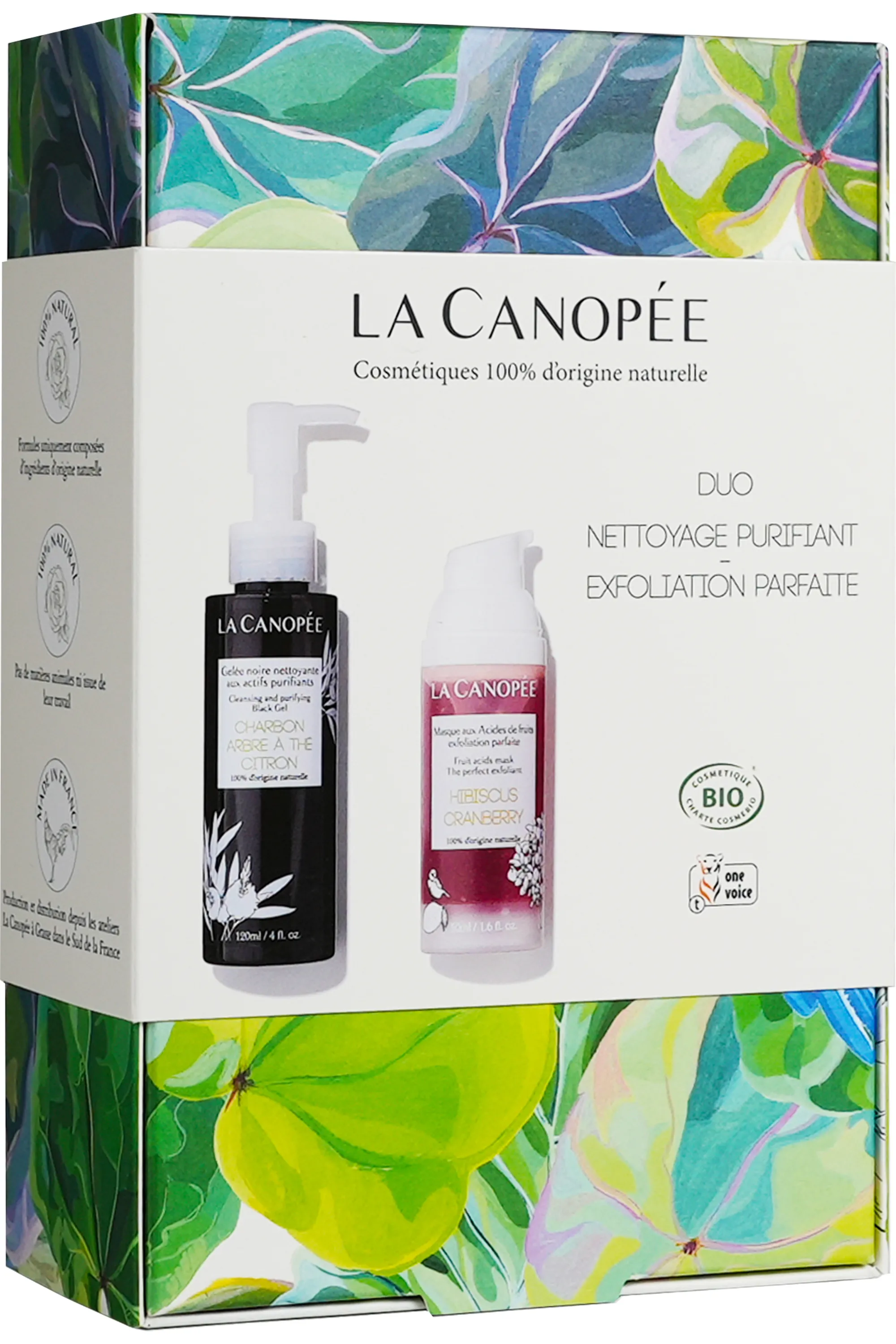 La Canopée Duo nettoyant purifiant et exfoliant pour peaux mixtes à grasses-170 ml