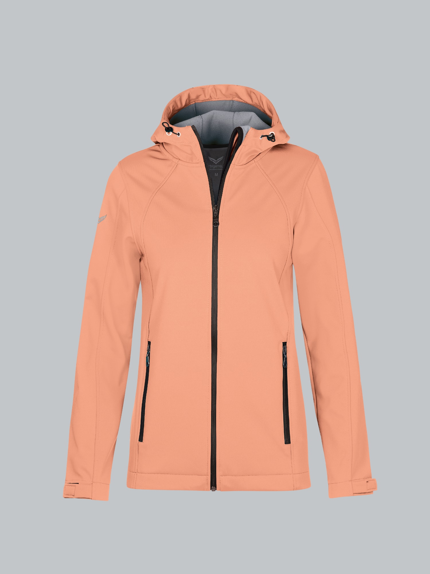 Taillierte Softshell–Kapuzenjacke Apricot
