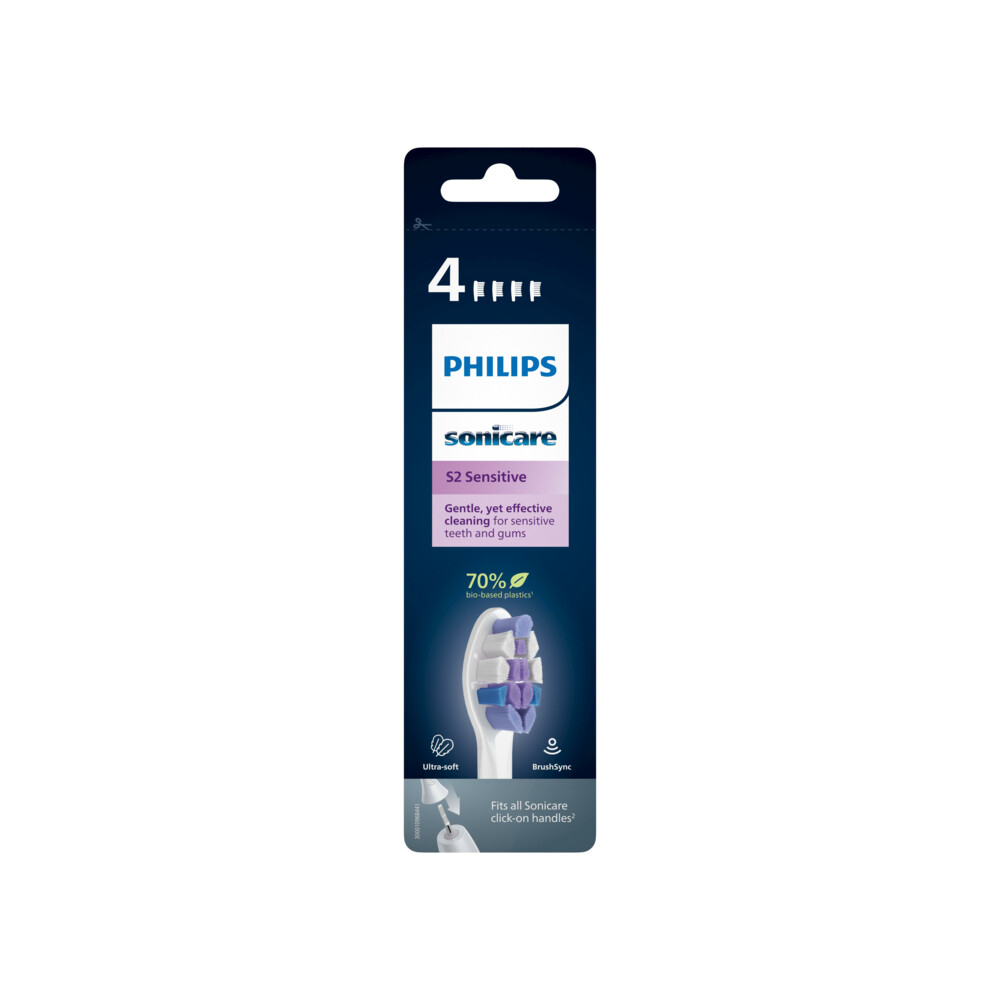 Philips Sonicare Opzetborstels S2 Sensitive Wit4 stuks